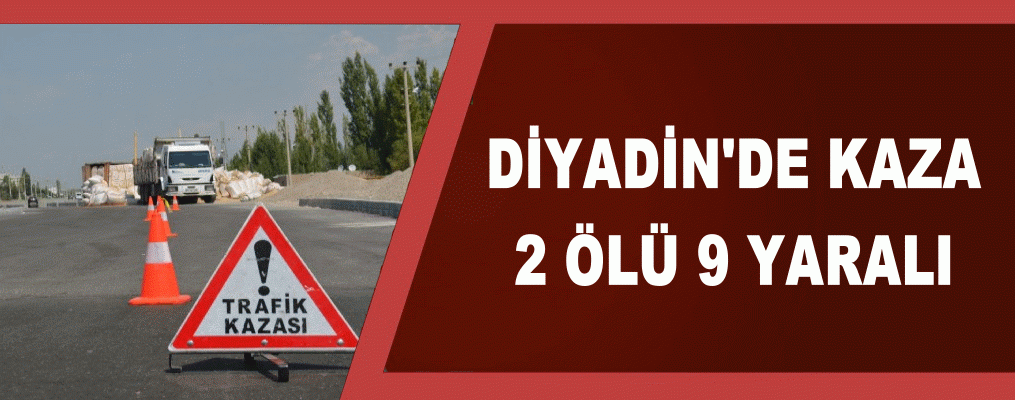 Diyadin'de kaza 2 ölü 9 yaralı
