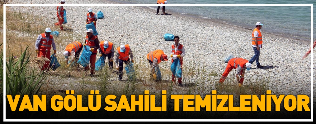 Van Gölü sahili temizleniyor