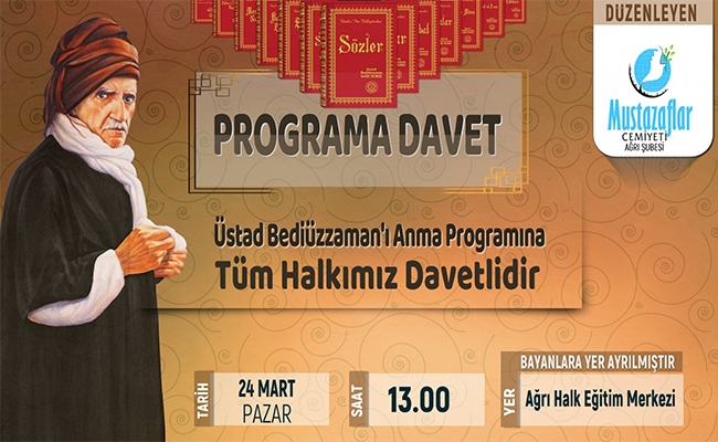 Üstad Bediüzzaman Said Nursi'yi anma programı
