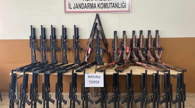 Ağrı'da 50 adet av tüfeği ele geçirildi