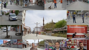 Ağrı'nın cadde ve sokakları yasak nedeni ile boş kaldı 