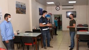 Hilvan'da Covid-19 tedbirleri kapsamında denetimler devam ediyor