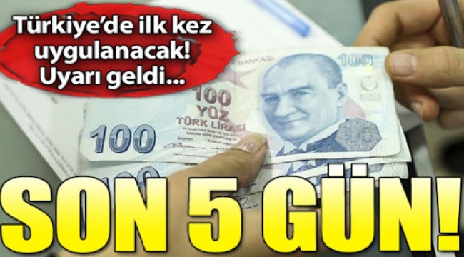 İlk defa uygulanacak beyanname için son 5 gün