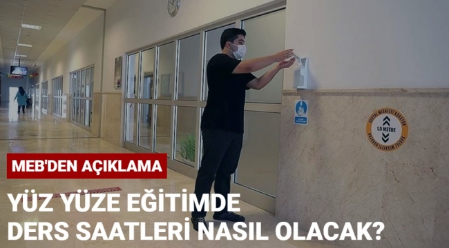MEB'den yüz yüze eğitim açıklaması