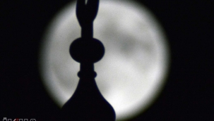 Ağrı'da büyüleyici Dolunay