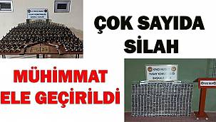 Ağrı'da çok sayıda tabanca, tüfek, mühimmat ele geçirildi