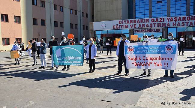 Diyarbakır'daki sendikalardan sağlık çalışanlarının şartlarının iyileştirilmesi çağrısı