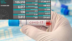 Türkiye'de son 24 saatte 6017 yeni vaka tespit edildi 