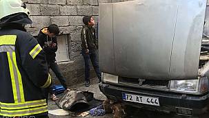 Park halindeki araç yandı