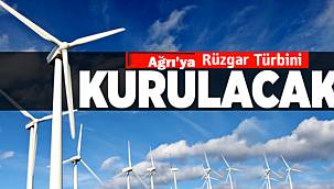 Ağrı'da rüzgarla elektrik üretilecek