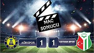 Ağrı Spor 1 puanla sahadan ayrıldı