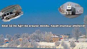 Sibirya soğukları Ağrı'da etkisini sürdürüyor