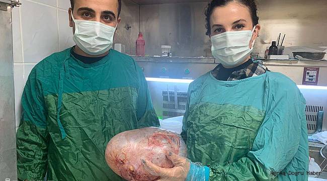 Karın ağrısı diye gittiği hastanede, karnından 5 kg kitle çıkarıldı