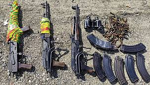 PKK'ye ait silah ve mühimmat ele geçirildi 