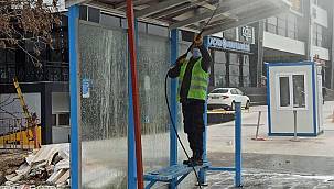 Siirt'te ortak kullanım alanlarını dezenfekte edildi