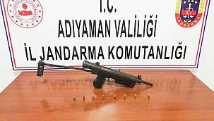 Adıyaman'da şüpheli şahıs makinalı tüfek ile yakalandı 
