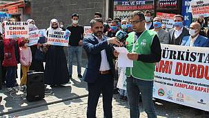 Diyarbakır'dan Doğu Türkistanlı Müslümanlar için basın açıklaması 