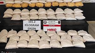 101 kilogram eroin ele geçirildi