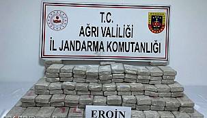 Ağrı'da 109 kilogram eroin ele geçirildi 