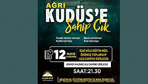 Filistin'de yaşanan katliam Ağrı'da lanetlenecek