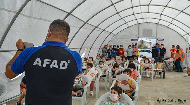 AFAD'dan Ağrılı miniklere deprem eğitimi 