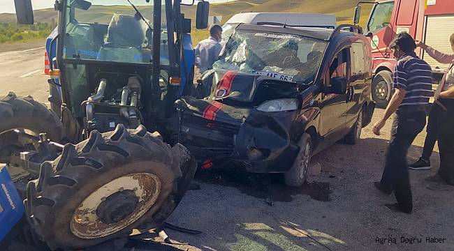 Ağrı'da trafik kazası; 2 yaralı
