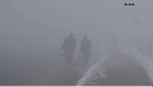 Cemre düşmesine rağmen, Ağrı'da sis ve soğuk hava etkili oluyor 