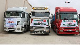 İdlib'e 3 tır insani yardım malzemesi gönderildi