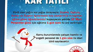 Ağrı'da okullar tatil edildi