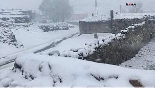 Ağrılılar mayıs ayında yağan karı şaşkınlıkla karşıladı