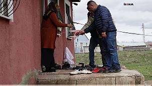 İhtiyaç sahibi aileleri bayramda ziyaret ettiler