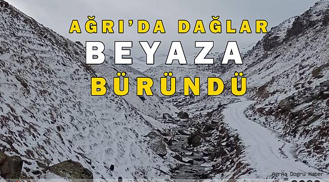 Ağrı'da köyler beyaza büründü