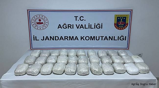 Ağrı’da 31 kilogram uyuşturucu madde ele geçirildi