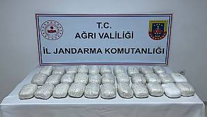 Ağrı’da 31 kilogram uyuşturucu madde ele geçirildi 