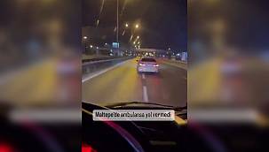 Ambulansa yol vermeyen sürücünün ehliyetine el konuldu 