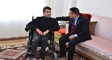 Doğuştan bedensel engelli olan lise öğrencinin hayali gerçekleşti 