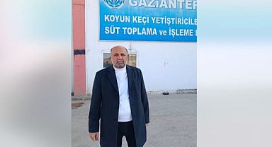 Gaziantep DKKYB Başkanı Türkman, birliklerine kayyum atanmasına süt tesisi önünde tepki gösterdi