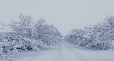 Yoğun kar yağışı kartpostallık görüntüler oluşturdu