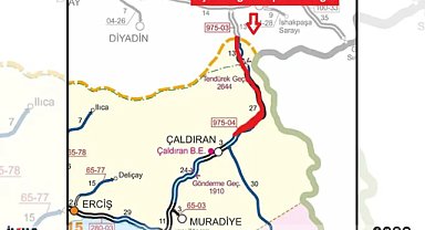 Tendürek geçidi kar yağışı ile kapandı