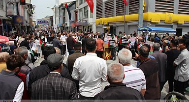 Gazze için Ağrı'da basın açıklaması gerçekleştirildi