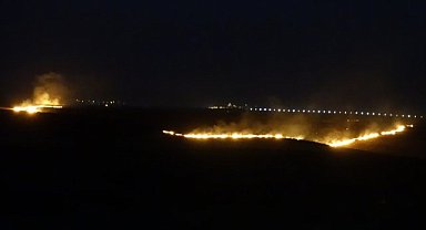 Ağrı'daki tarlalar küle döndü, ekinler zarar gördü