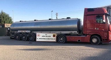 Ağrı'da bir depoya yapılan baskında tonlarca akaryakıt ele geçirildi