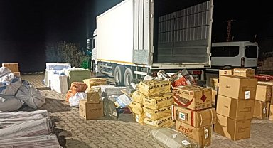 Ağrı'da durdurulan kargo aracında 8 milyonluk malzeme ele geçirildi