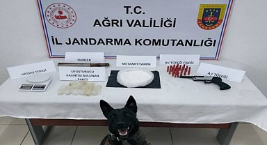 Doğubayazıt'ta uyuşturucu, silah, fişek ele geçirildi