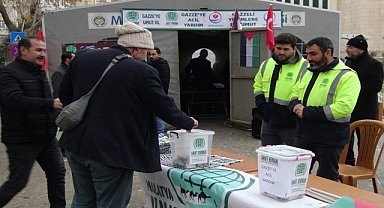 Umut Kervanı tarafından Malatya'da Gazze için yardım çalışması