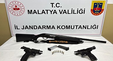 İl Jandarma Komutanlığı ekipleri Malatya'da silah ve mühimmat ele geçirdi