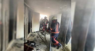 TOKİ şantiyesinde yangın çıktı, 4 kişi yaralandı