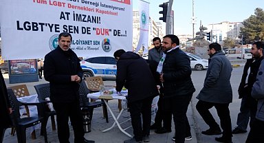 Van'da 30 binden fazla imza sapkın LGBT derneklerinin kapatılması için toplandı