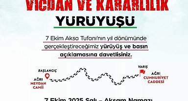 Aksa Tufanının yıl dönümde Ağrı'da kitlesel yürüyüş gerçekleştirilecek