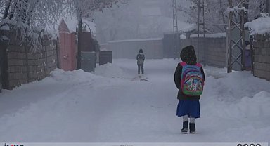 Ağrı'da olumsuz hava koşulları nedeni ile okullar tatil edildi